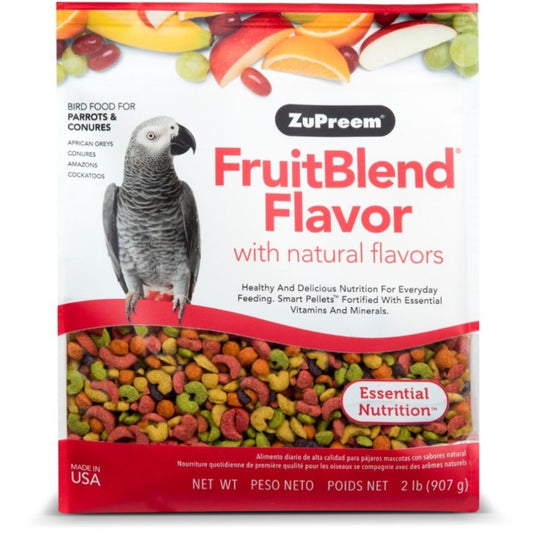 ZuPreem Fruit Blend Flavor Bird Food for Parrots & Conures - 2lbs