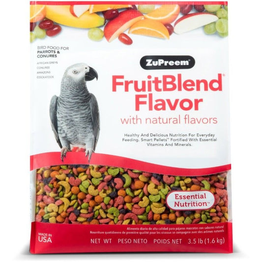 ZuPreem FruitBlend Flavor Bird Food for Parrots & Conures - 3.5lbs