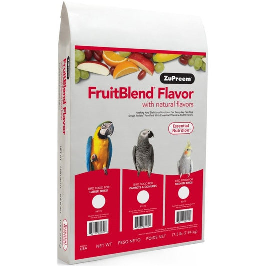 ZuPreem FruitBlend Flavor Bird Food for Parrots & Conures - 17.5lbs