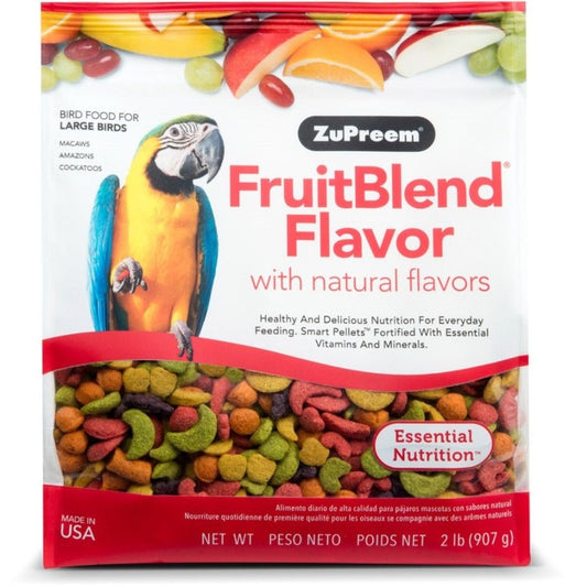 ZuPreem Fruit Blend Flavor Bird Food for Large Birds - Large 2lbs