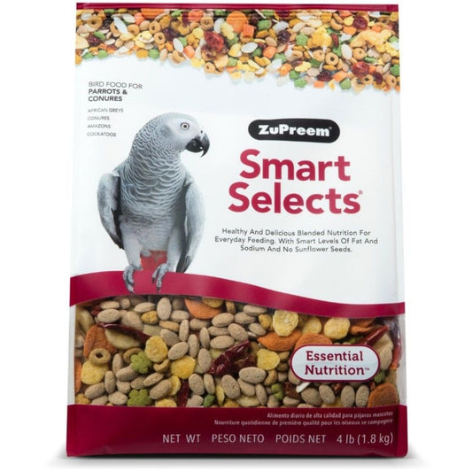 ZuPreem Smart Selects Bird Food for Parrots & Conures - 4lbs