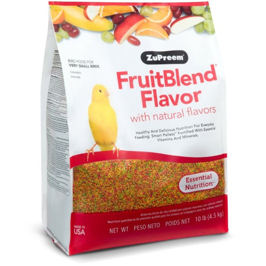 ZuPreem FriutBlend withNatural Fruit Flavors Pellet Bird Food for Very Small Birds (Canary and Finch) - 10lbs