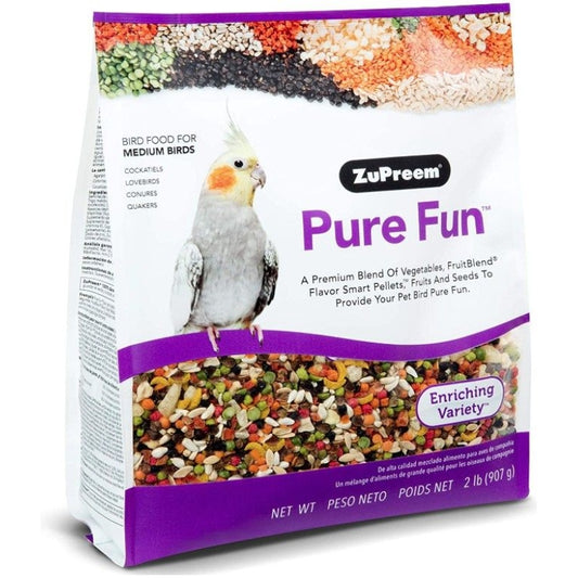 ZuPreem Pure Fun Enriching Variety Mix Bird Food for Medium Birds - 2lbs