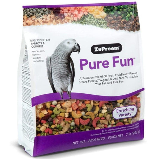 ZuPreem Pure Fun Enriching Variety Mix Bird Food for Parrots and Conures - 2lbs