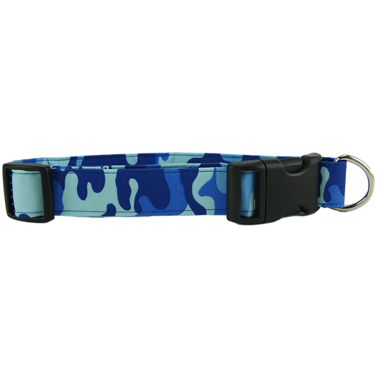 Blue Camo Dog Collar